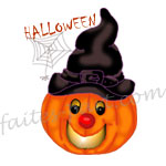 carte d'invitation halloween citrouille araignee