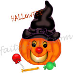 carte d'invitation halloween citrouille bonbons