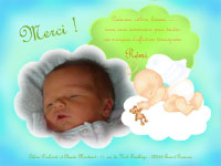 photocarte de remerciement: ange - mod�le 3