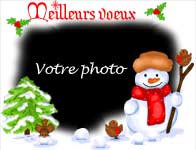 carte de voeux montrant la zone o� la photo va �te int�gr�e