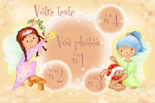 photocarte de voeux montrant la zone o� la photo va �te plac�e