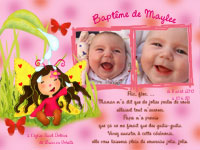 photocarte invitation - Bapt�me f�e