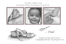 Carte 10x15 personnalise pour Faire-part naissance pour accueil frre,  soeur ou second enfant