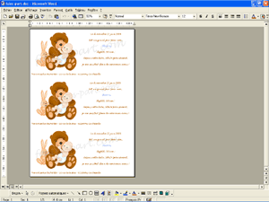le faire-part pr�t � imprimer