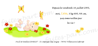 devant faire-part