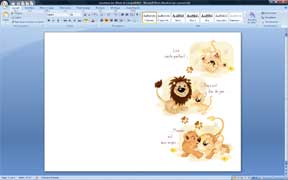 le faire-part du lionceau pr�t � imprimer