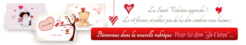 Les cartes de Saint Valentin