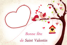 Carte 10x15 personnalise pour Carte  personnaliser de Saint Valentin, indiquant les zones o le texte et la photo vont tre intgrs