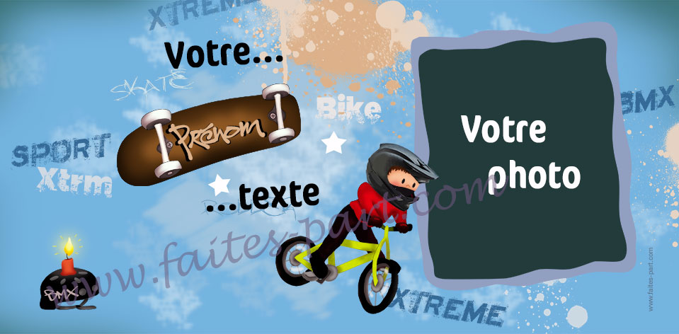 carte a imprimer gratuite bicyclette