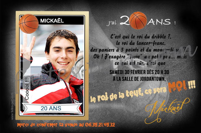 Carte Invitation Anniversaire Adulte J'ai 10 ans ! et +