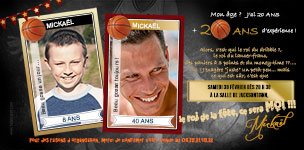 carte invitation anniversaire adulte basket basketball pour basketteur