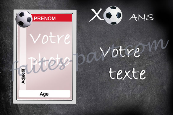 Invitation Anniversaire Homme Adulte Foot