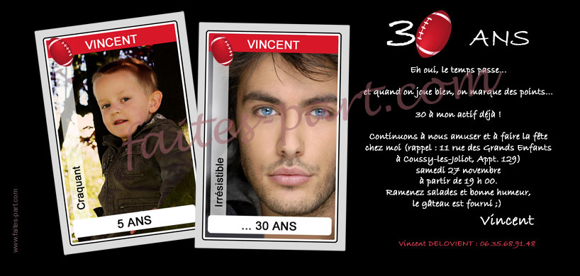 Invitation anniversaire 18 Les années passent