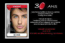 Carte 10x15 personnalise pour Carte invitation anniversaire homme ftant une dcennie