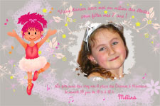 Carte d'invitation personnalise pour anniversaire - Danse