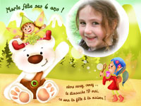 Carte d'invitation personnalise pour anniversaire fille - Les fes des bulles