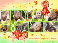 Cartes d'invitation d'anniversaire type pele-mele