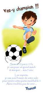 carte anniversaire foot