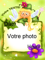 Carte d'invitation personnalise pour anniversaire - Fe / Lutine avec zone photo