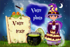 Carte d'invitation personnalise pour anniversaire - Magicien avec zone photo