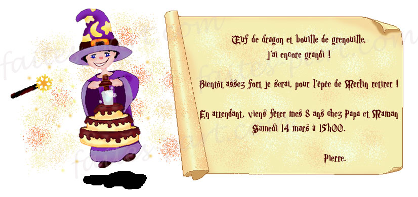 Invitation Anniversaire Magicien A Faire Soi Meme