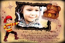 Carte d'invitation anniversaire pirate