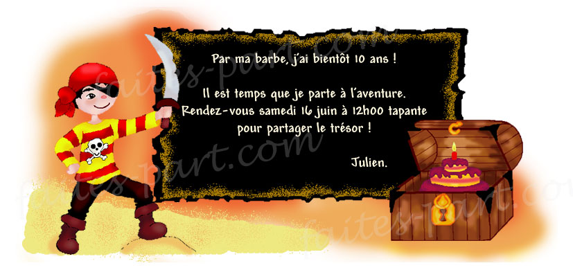 Carte Anniversaire Pirate à Imprimer