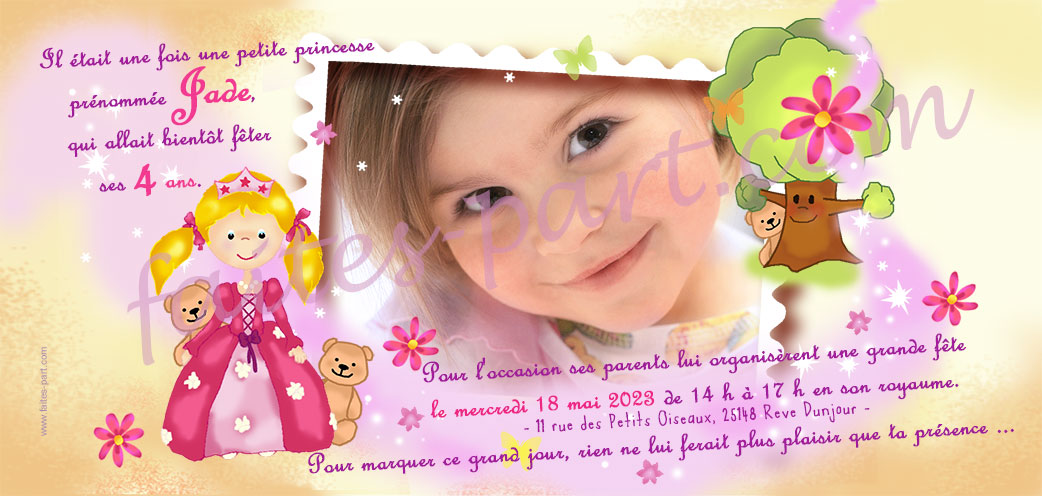 Cartes D Invitation D Anniversaire Princesse Photo