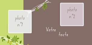 Intgration de vos photos et textes dans le carte merci communion profession de foi