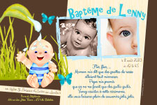 invitation bapteme - thme bain