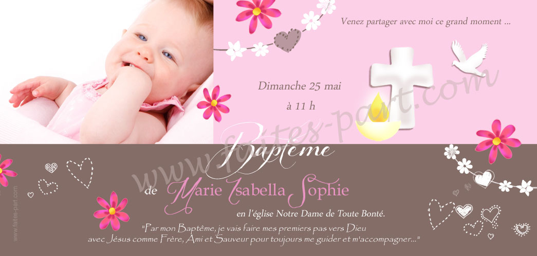 Creer Carte Dinvitation Bapteme Gratuit