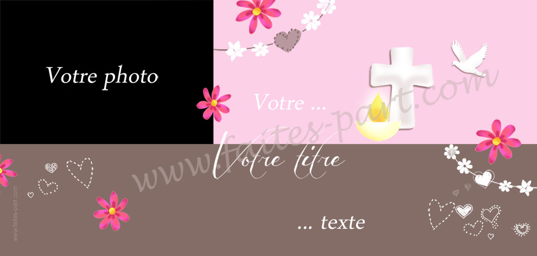 Faire Part Bapteme Fille Avec Fleurs