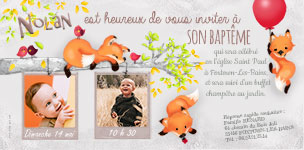 Invitation Baptme Renard