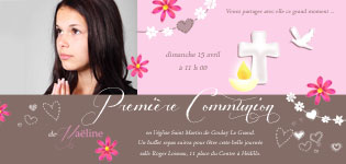 faire-part communion fille