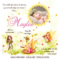 Carte 15x15 personnalise pour Faire-part naissance Fes