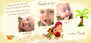 Faire-part naissance bb pirate